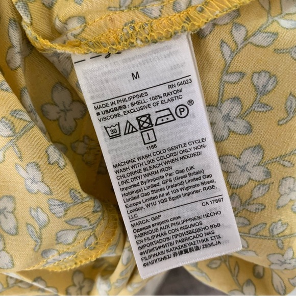 GAP Sunlit Yellow Floral Mini Dress - Picture 4 of 7